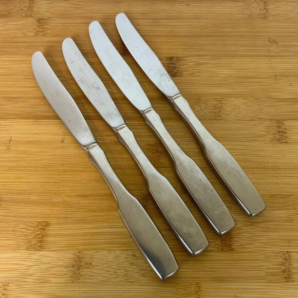 Oneida Community Stainless Paul Revere 4 Modern Hollow Knives Satin Finish - Picture 2 of 2